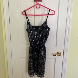 Sequin stretchy mini dress